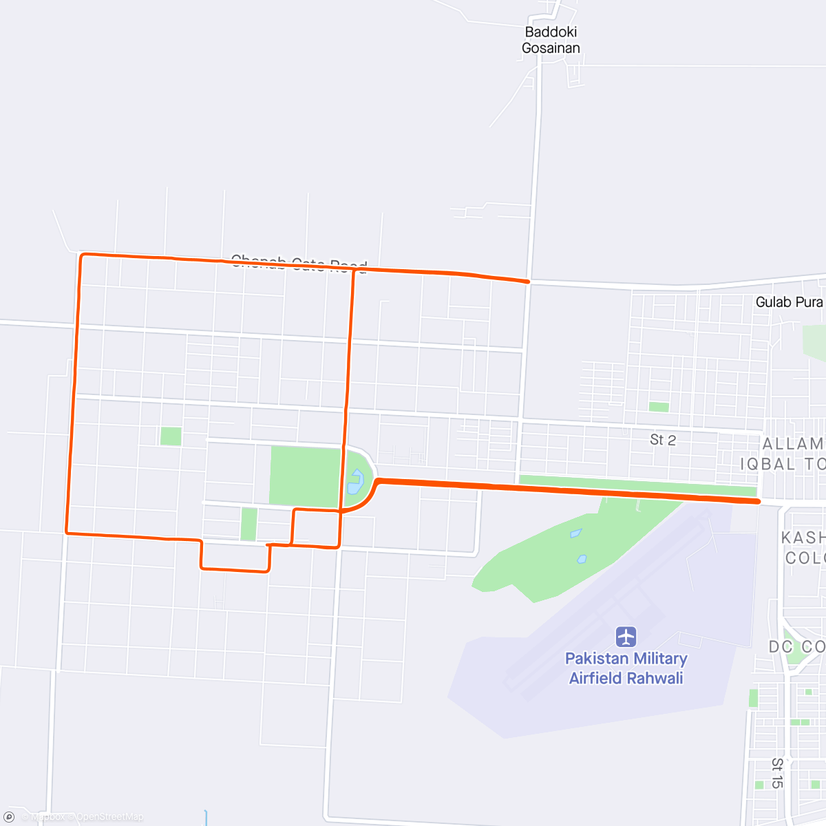 Map of the activity, MTB Ride