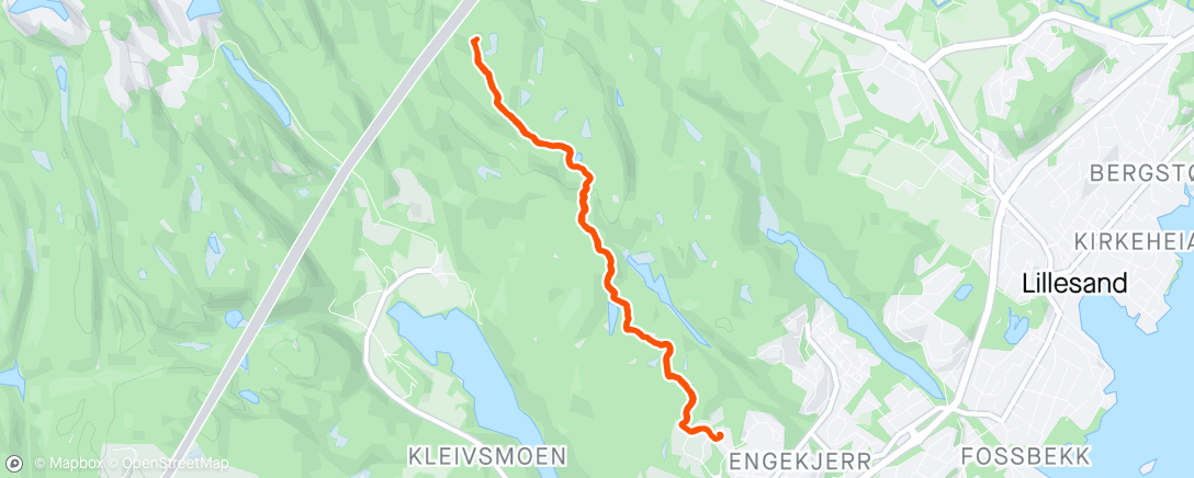 Map of the activity, Afternoon hike to Skifjell