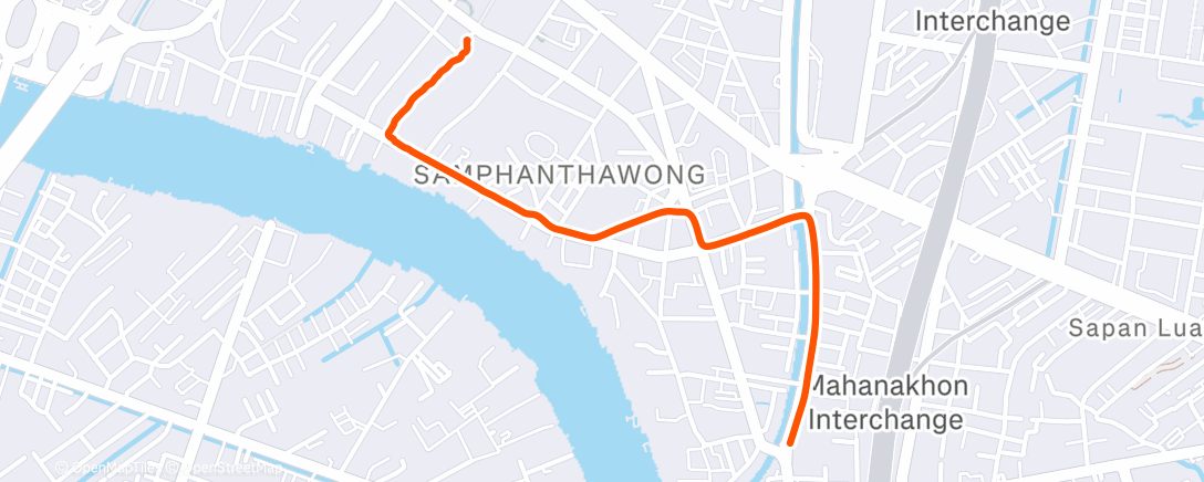 Map of the activity, Afternoon Walk