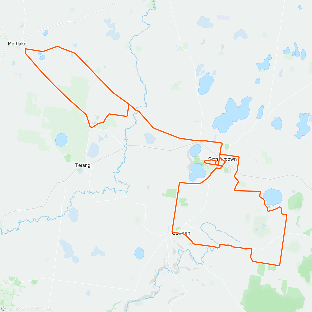 Mapa de la actividad (Cycling)