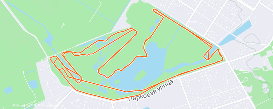Map of the activity, Утренний забег