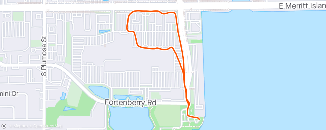 Map of the activity, F3 Space Coast Pre-Run