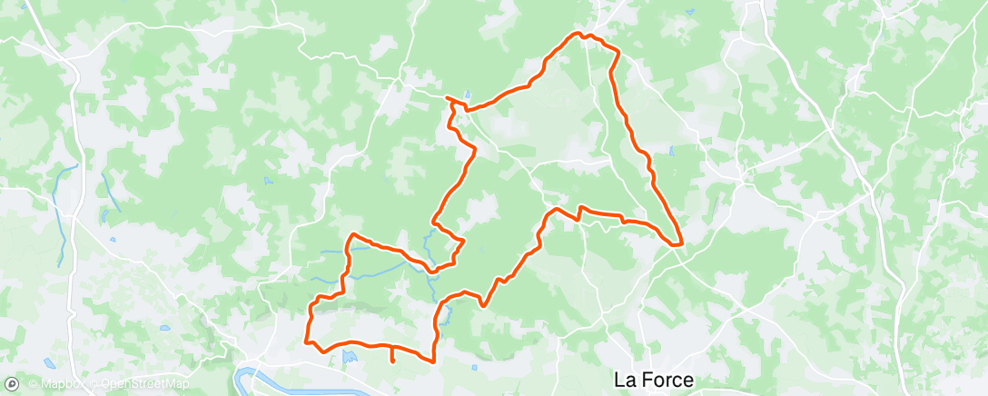 Map of the activity, Sortie VTT le matin