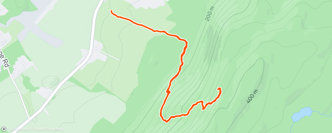 Map of the activity, 60 pound ruck 30lb weight vest + two 15 pound dumbbells