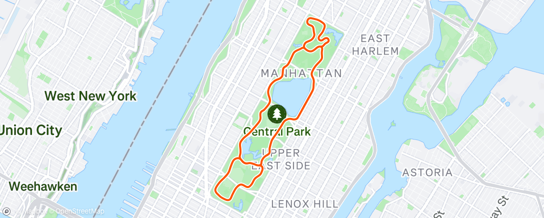 Map of the activity, Zwift - Astoria Line 8 in New York