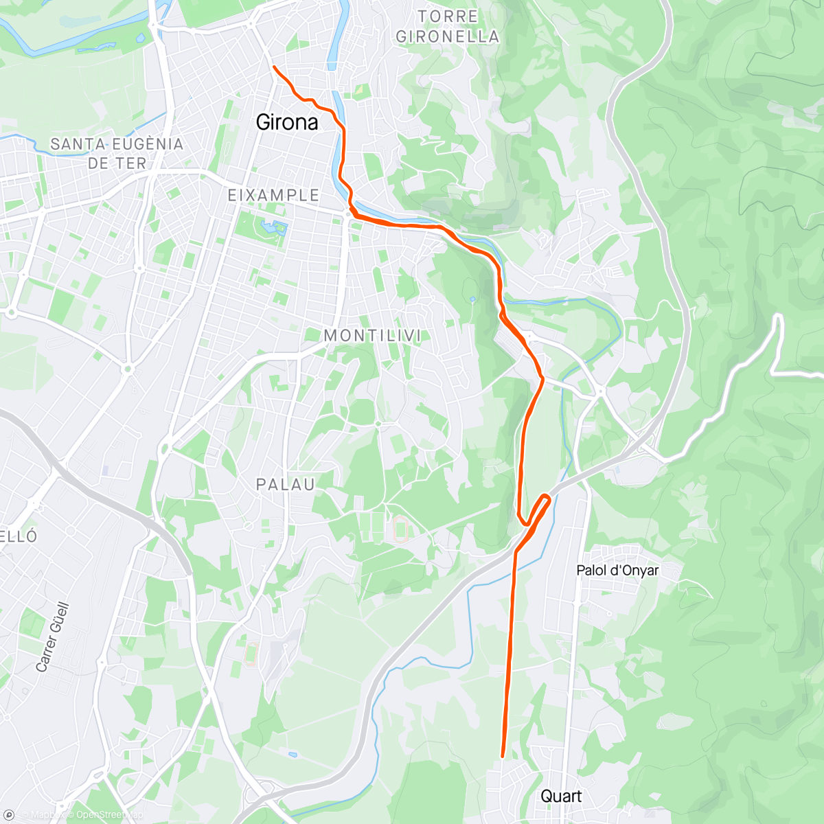 Map of the activity, Evening jog 🙃
