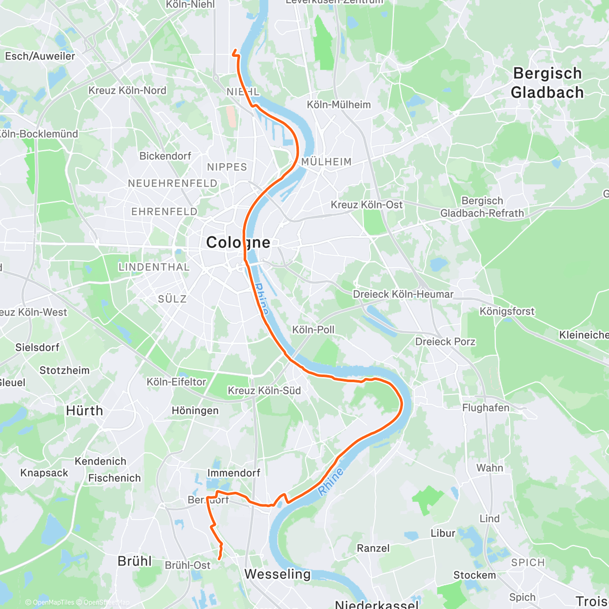 Map of the activity, Fahrt am Morgen