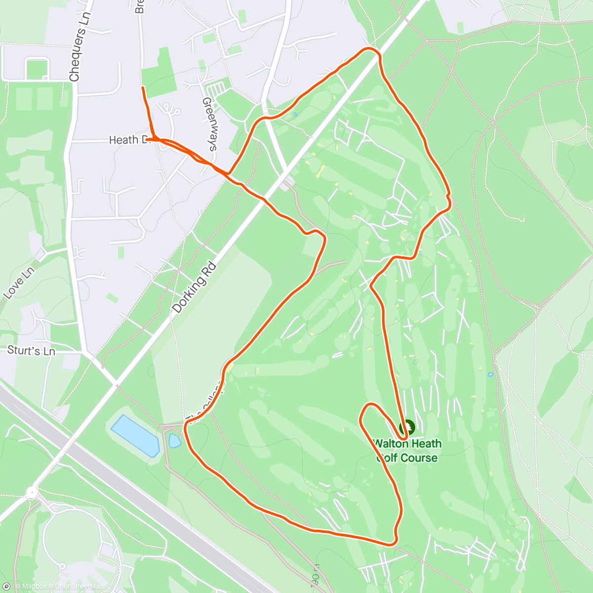 Map of the activity, Motivating and annoying Callum to a 23 min 5k