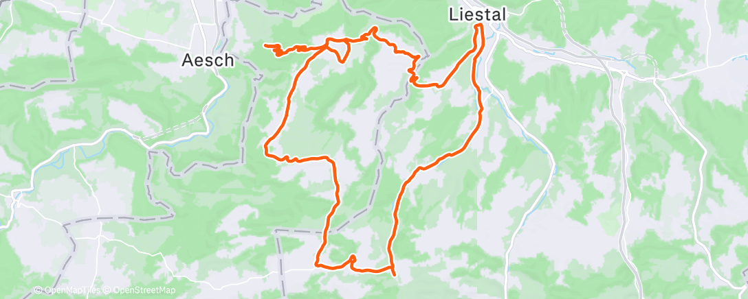 Map of the activity, Afternoon Ride