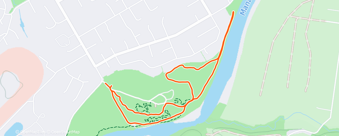 Map of the activity, Afternoon Run