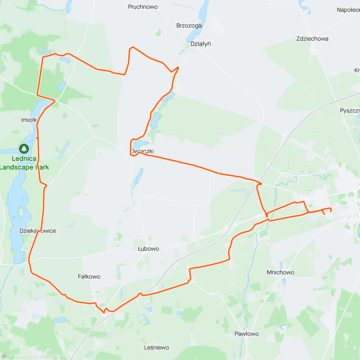 Map of the activity, Slow sunday ride
