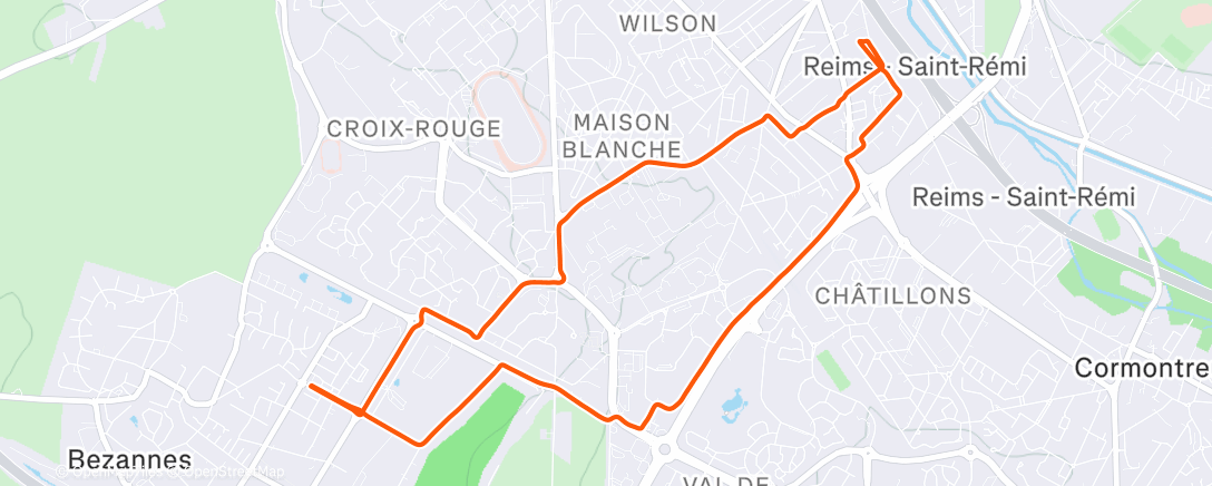 Карта физической активности (Sortie vélo le matin)