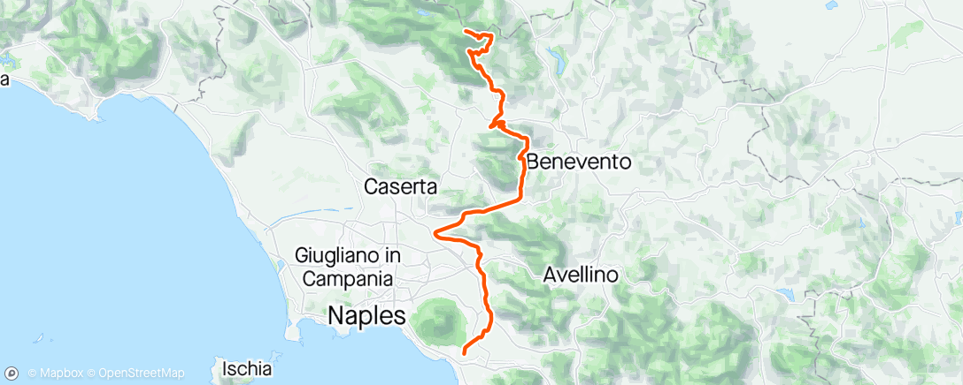 Map of the activity, Giro Stage 10