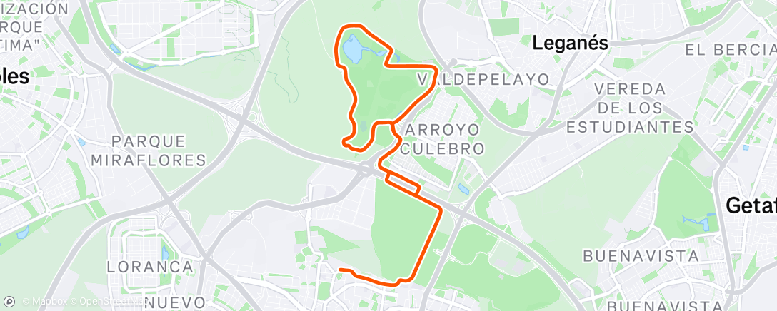Map of the activity, Bicicleta por la mañana