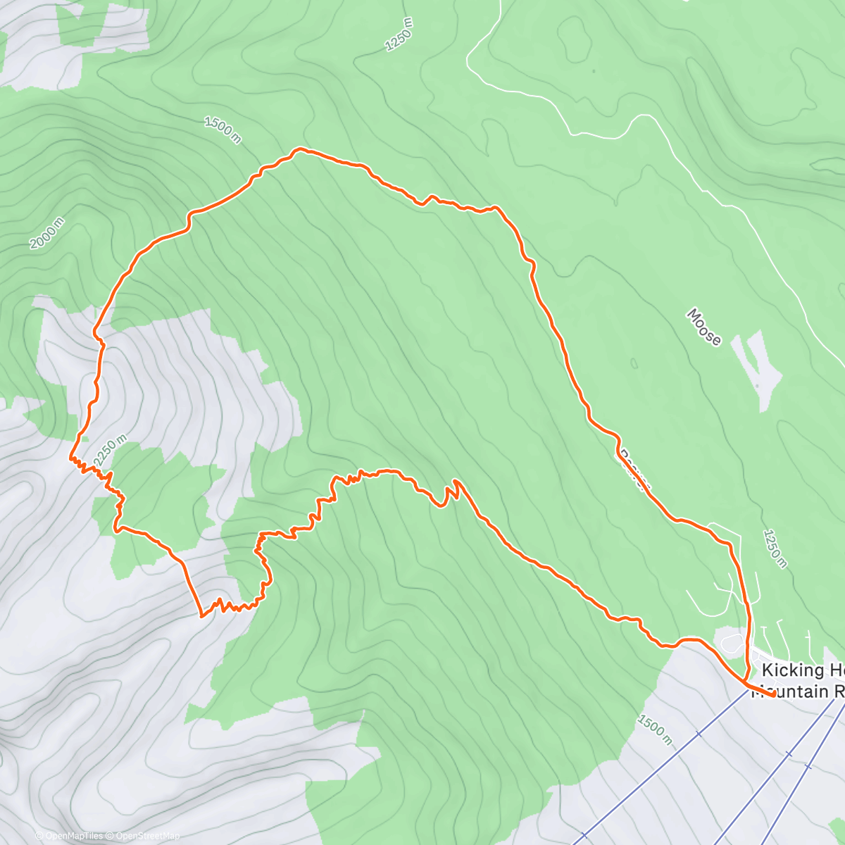 アクティビティ「Morning Backcountry Ski」の地図