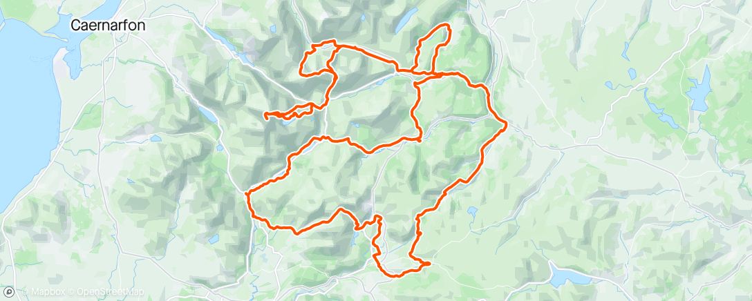 Map of the activity, Snowdon 100. What a long way to walk 😂