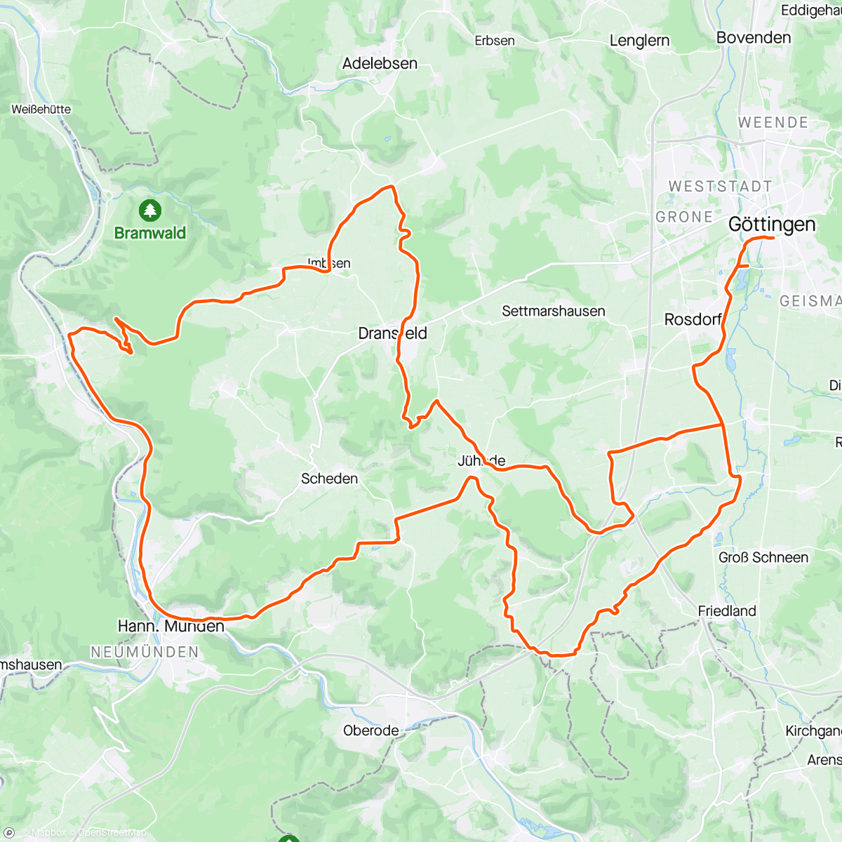 Map of the activity, 🏁Tour d'Energie Göttingen 🏁