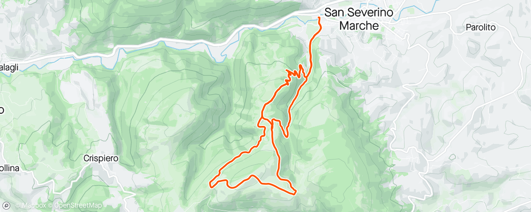 Karte der Aktivität „Sessione di trail running pomeridiana”