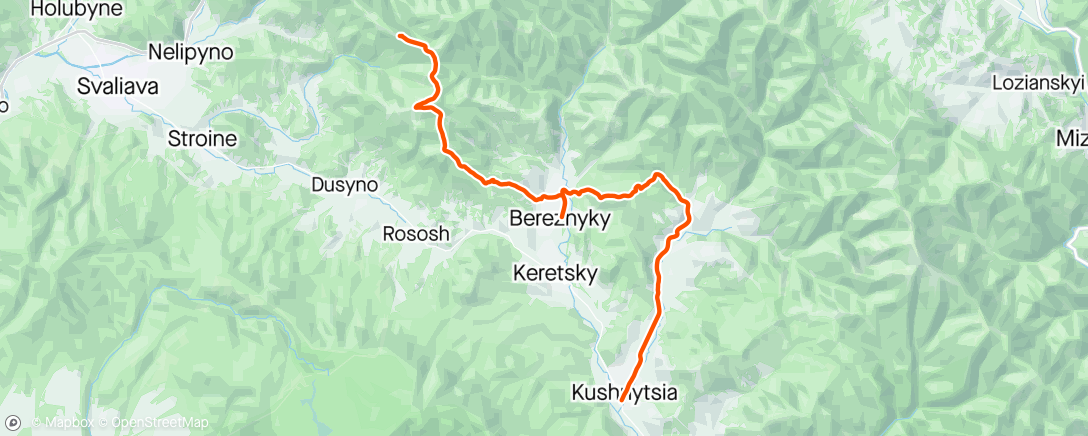 Mapa de la actividad, Połonina Borżawa