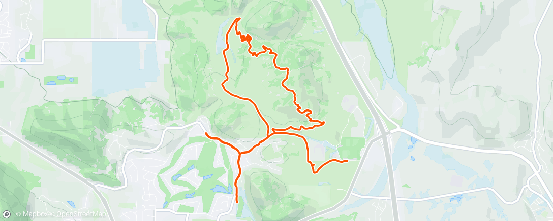 Map of the activity, Evening Mountain Bike Ride