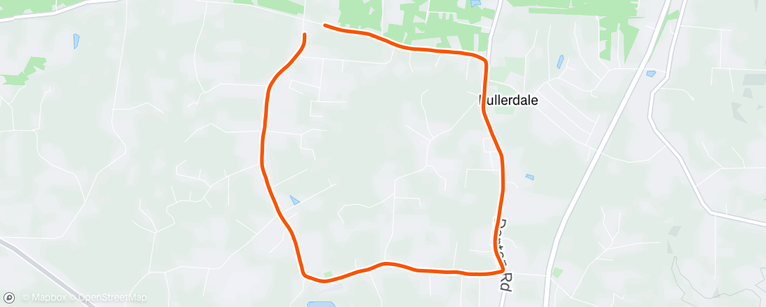 Map of the activity, Lunch Run