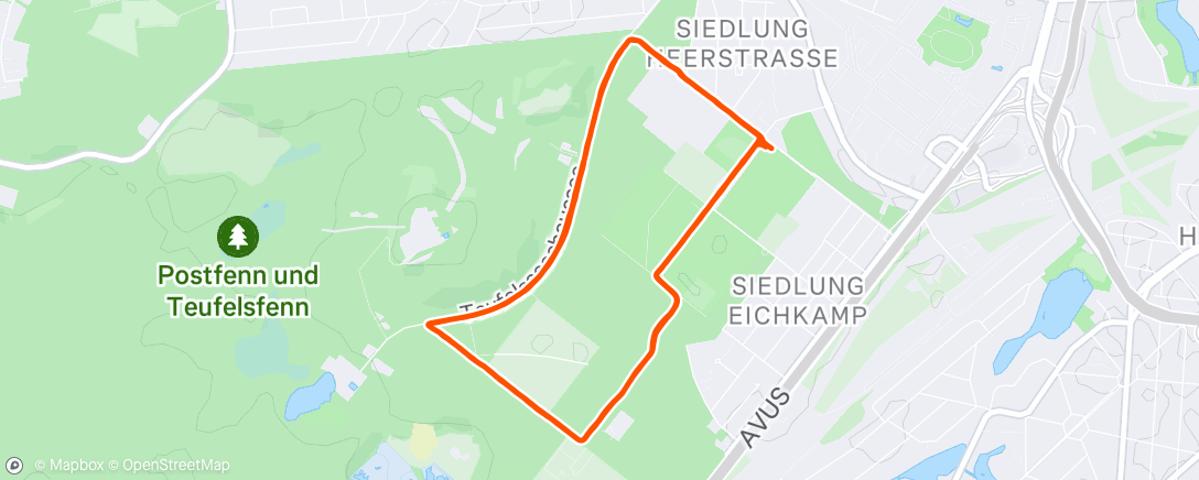 Map of the activity, Pfannkuchenlauf mal anders