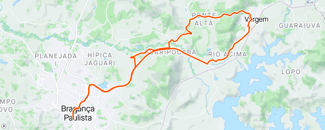 Map of the activity, Serra de vargem