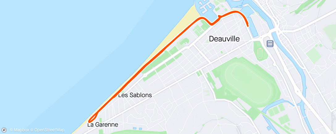 Map of the activity, Course à pied DTT
