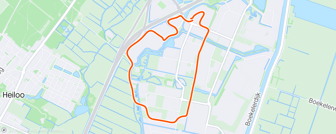 Map of the activity, Lunch Run broodje mee