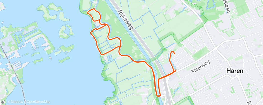 Map of the activity, Namiddagloop