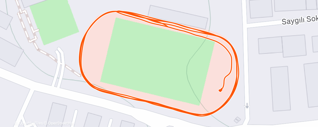 Map of the activity, Afternoon Run