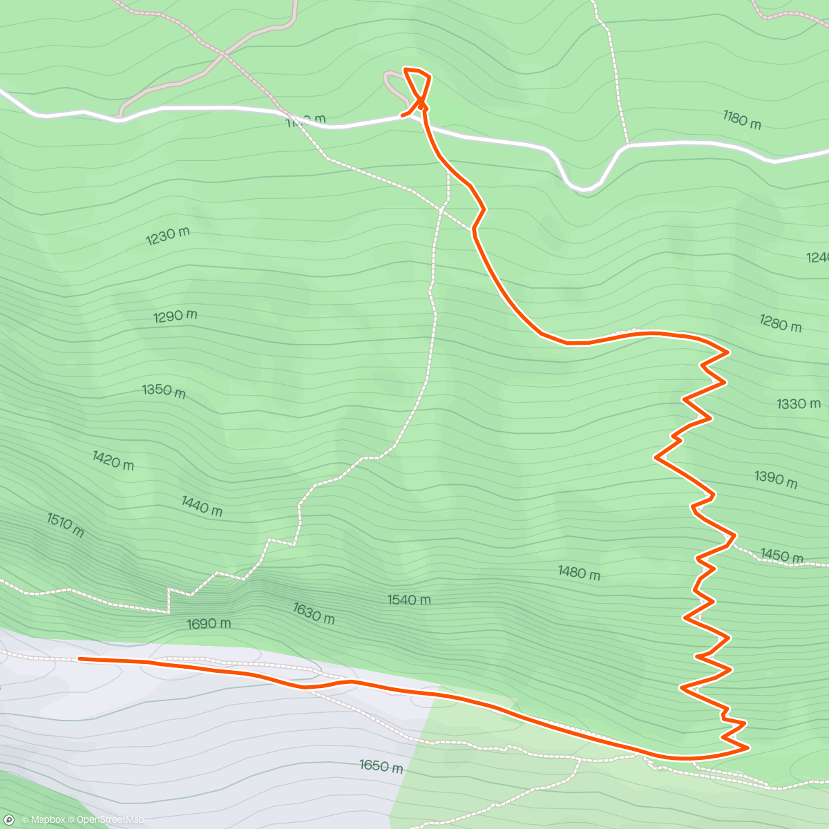 Map of the activity, Peña Oroel, Huesca.
