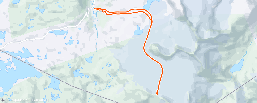 Map of the activity, Telemarkstrening på Smørstabbreen med Solveig✨