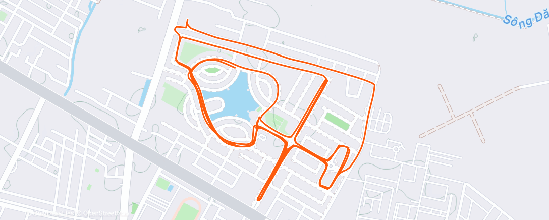 Map of the activity, Afternoon Run
