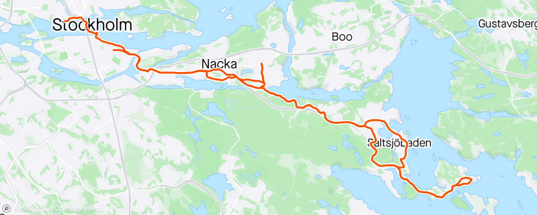 Map of the activity, Pang pang på Älgö