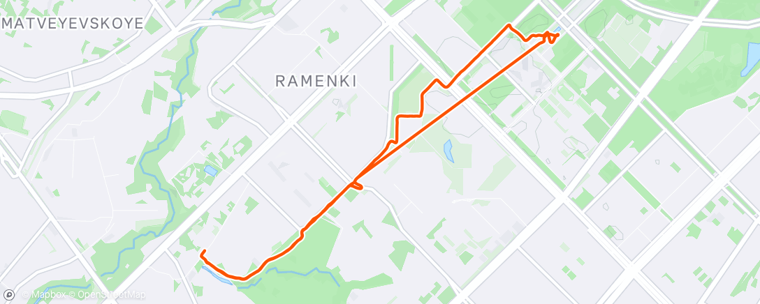 Map of the activity, Вечерний забег