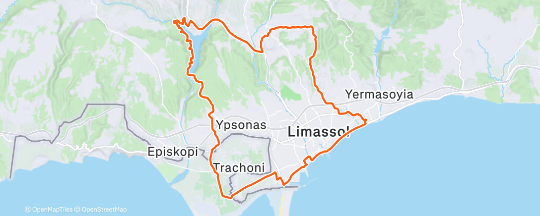 Map of the activity, Morning Ride