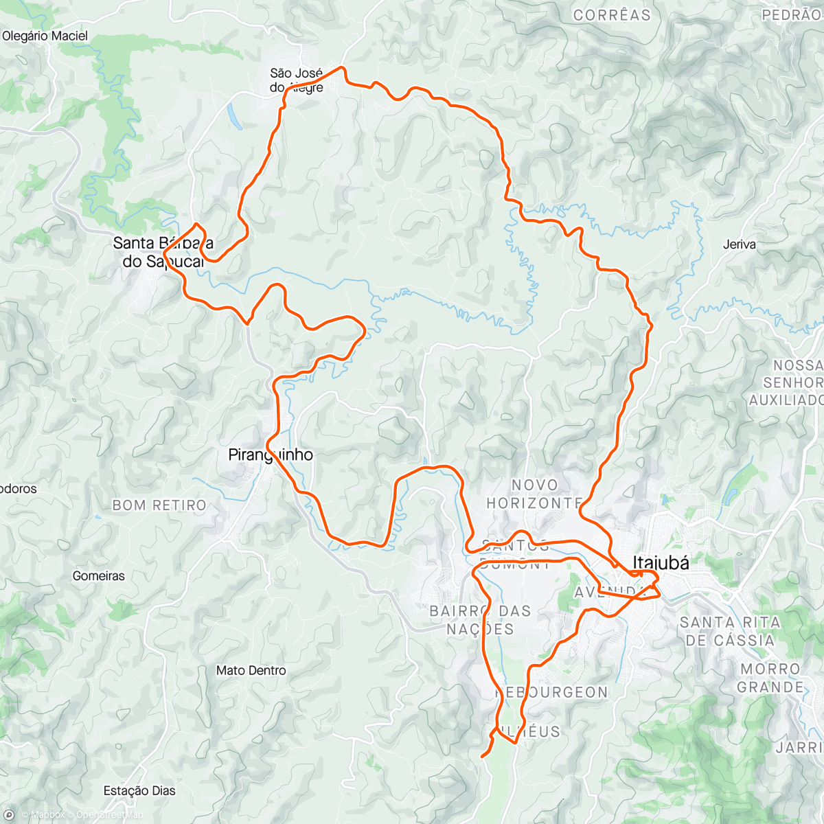 Mapa da atividade, Pedal de feriado