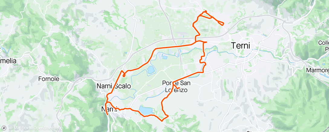 Map of the activity, Maratta Narni Scalo giro Lago di Narni Ponte San Lorenzo Terni