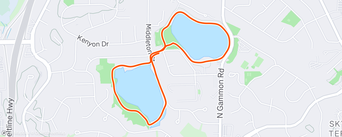Map of the activity, Afternoon Hike