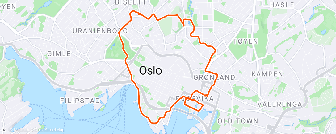 Map of the activity, Sightseeing Oslo med William