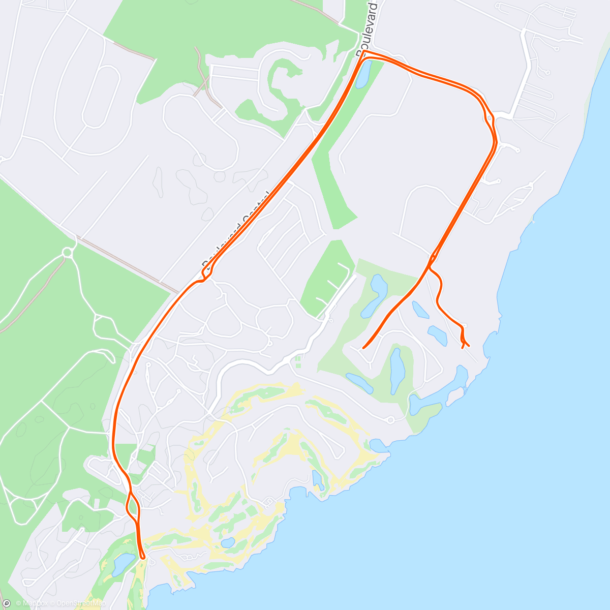 Map of the activity, Test Ride