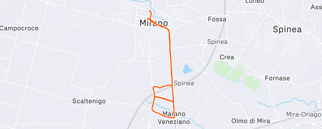 Mapa de la actividad (Run cl)