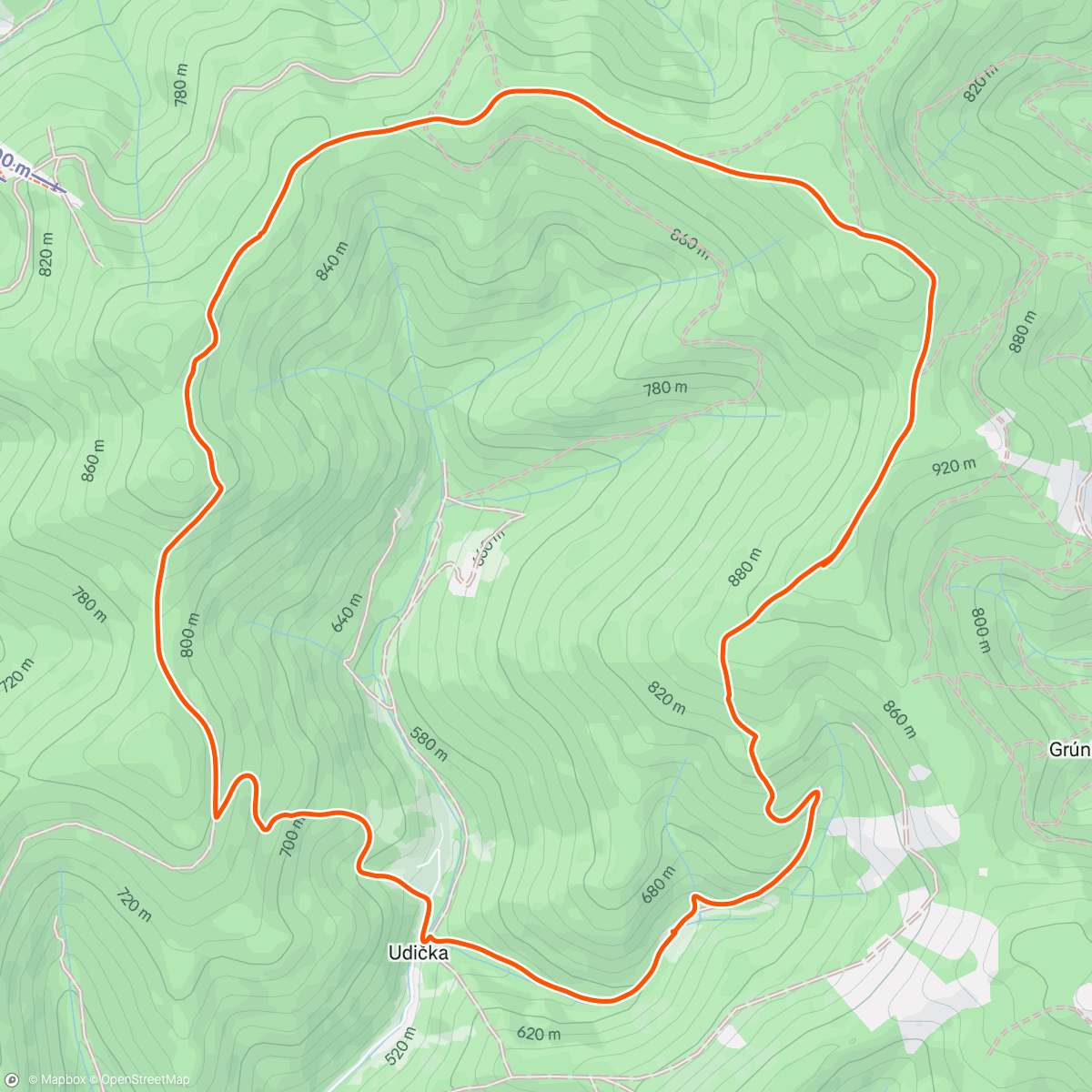 Map of the activity, Okruh cez Galkov so Zuzanou a Larou
