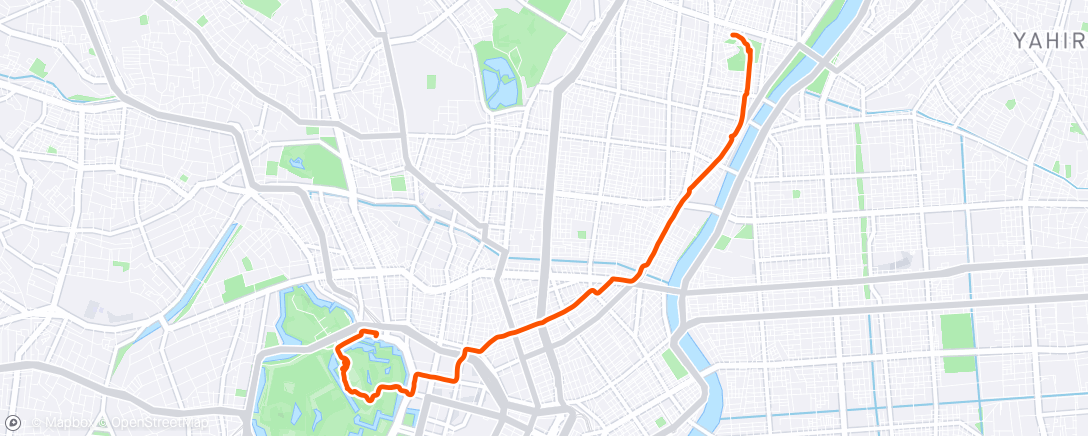 Mapa da atividade, Recovery morning walk to and inside the Imperial Palace