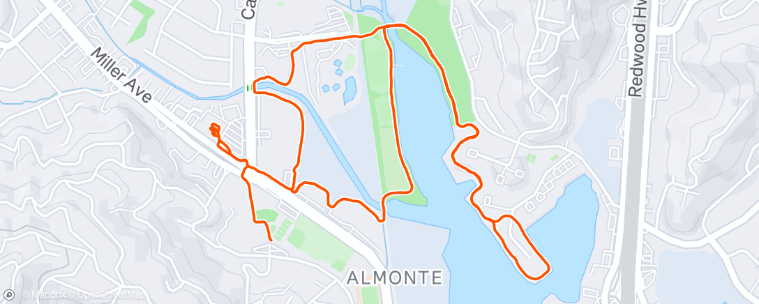 Map of the activity, Evening Walk