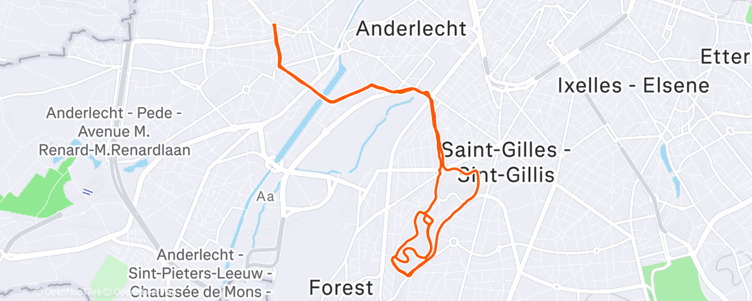 Map of the activity, Duden Xmas Run