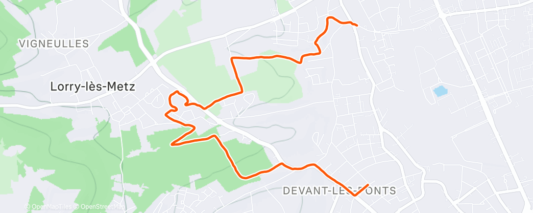 Map of the activity, un peu plus de chemin et de montée