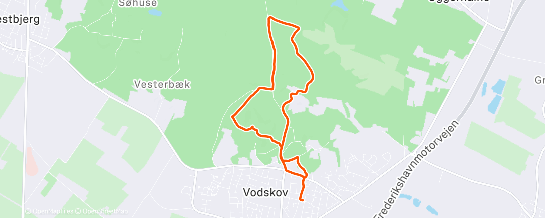 Map of the activity, Morning Trail Run