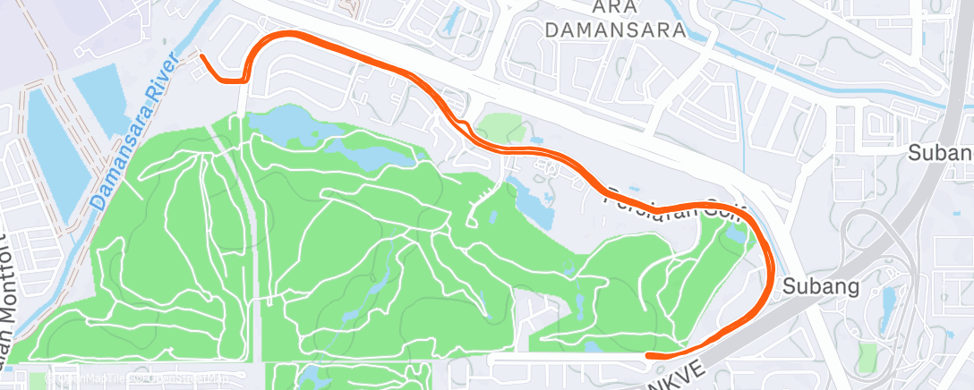 Map of the activity, Morning Run